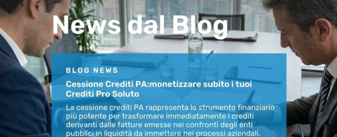 Imprenditore e consulente finanziario firmano un contratto per la cessione crediti PA pro soluto aziendale.